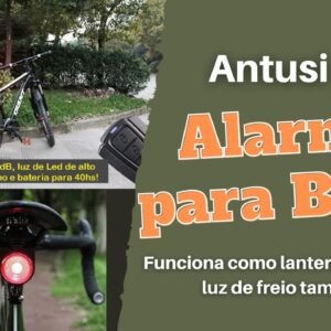 ANTUSI A8 - ALARME, LANTERNA TRASEIRA E LUZ DE FREIO PARA BICICLETA.