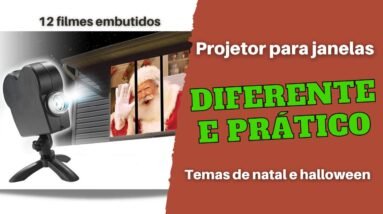 PROJETOR PARA JANELAS - TEMAS DE NATAL E HALLOWEEN