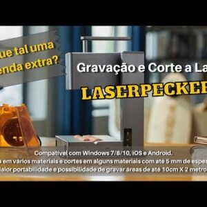 LASERPECKER 2 - Máquina Portátil de Corte e Gravação a Laser