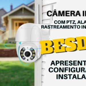 Câmera IP Wifi - com PTZ, Alarme e Rastreamento Inteligente.
