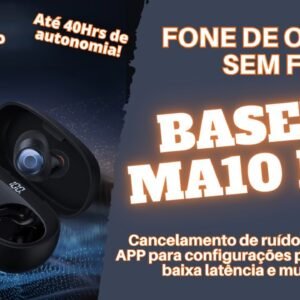 Fone de Ouvido Sem Fio - Baseus Bowie MA10 Pro